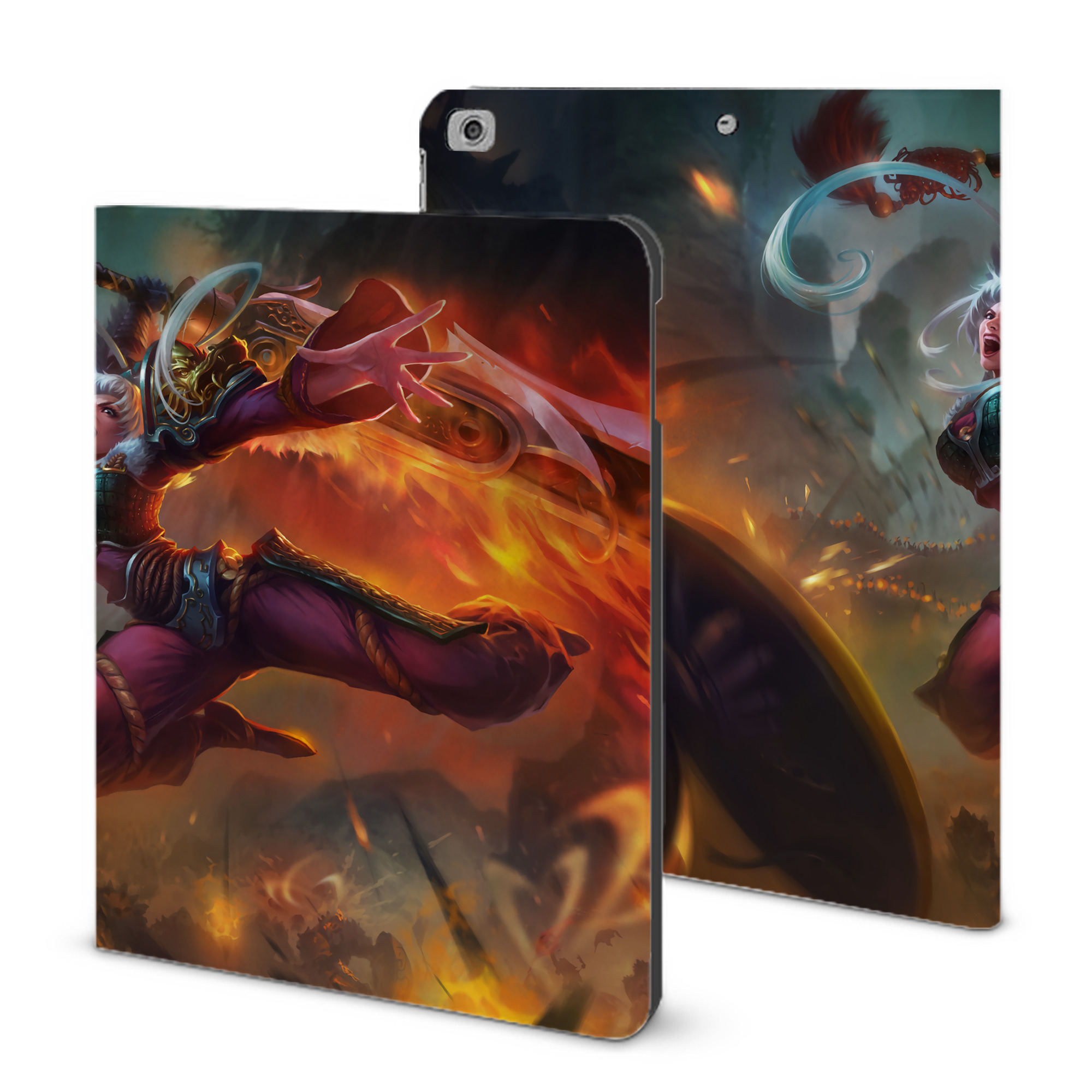 （画像用） リーグ・オブ・レジェンド League of Legends LOL IPad ケース ブック型 PUレザー TPU 耐衝撃 軽量 薄型 ペン収納なし 全面保護 IPad 各モデル対応